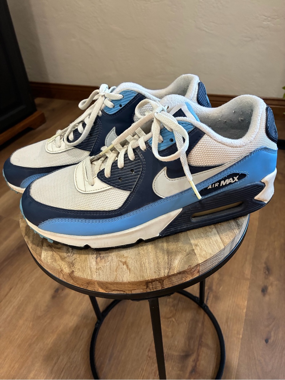 Nike Air Max Men's UNC Sneakers - White, Navy & North Carolina Blue